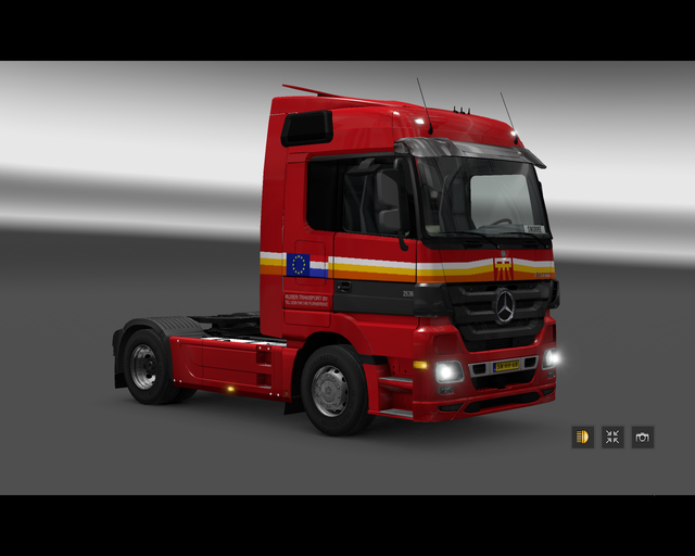 ets2 Mercedes Actros MP3 4x2 Rijser transport bv P prive skin ets2