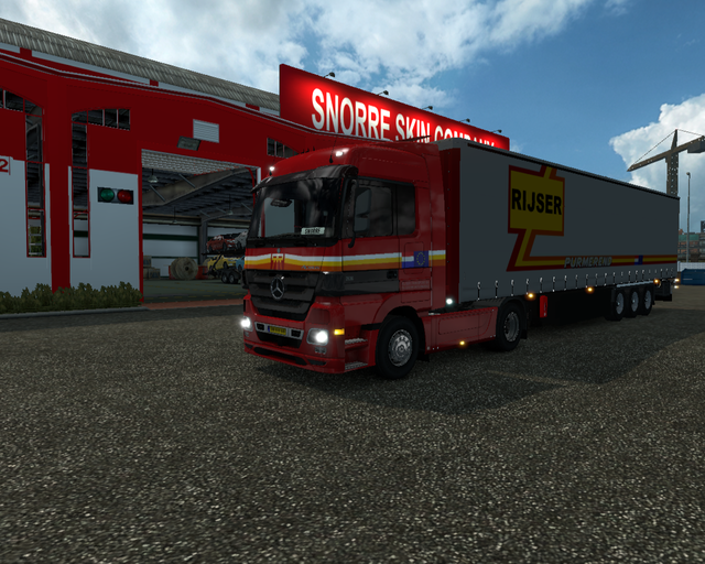 ets2 Mercedes Actros MP3 4x2 + Krone Zeiltrailer R prive skin ets2