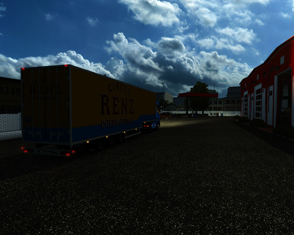 ets2 Scania 4 serie 4x2 Krone Jumbo trailer Circus - prive skin ets2