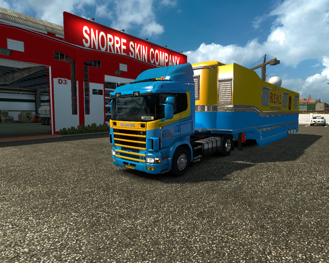 ets2 Scania 64L 4x2 Motorhome Circus RenZ Internat prive skin ets2