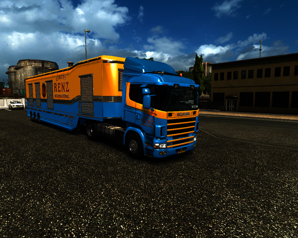 ets2 Scania 64L 4x2 Motorhome Circus RenZ Internat - prive skin ets2