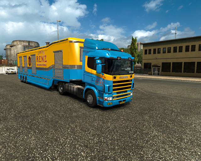 ets2 Scania 64L 4x2 Motorhome Circus RenZ Internat prive skin ets2