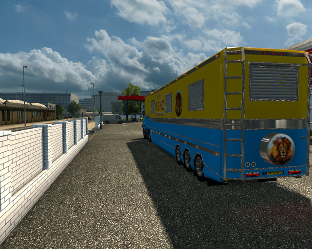 ets2 Scania 64L 4x2 Motorhome Circus RenZ Internat prive skin ets2