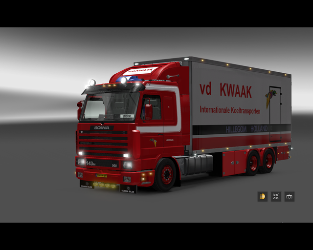 ets2 Scania 143M 6x4 BDF vd Kwaak Hillegom Holland prive skin ets2