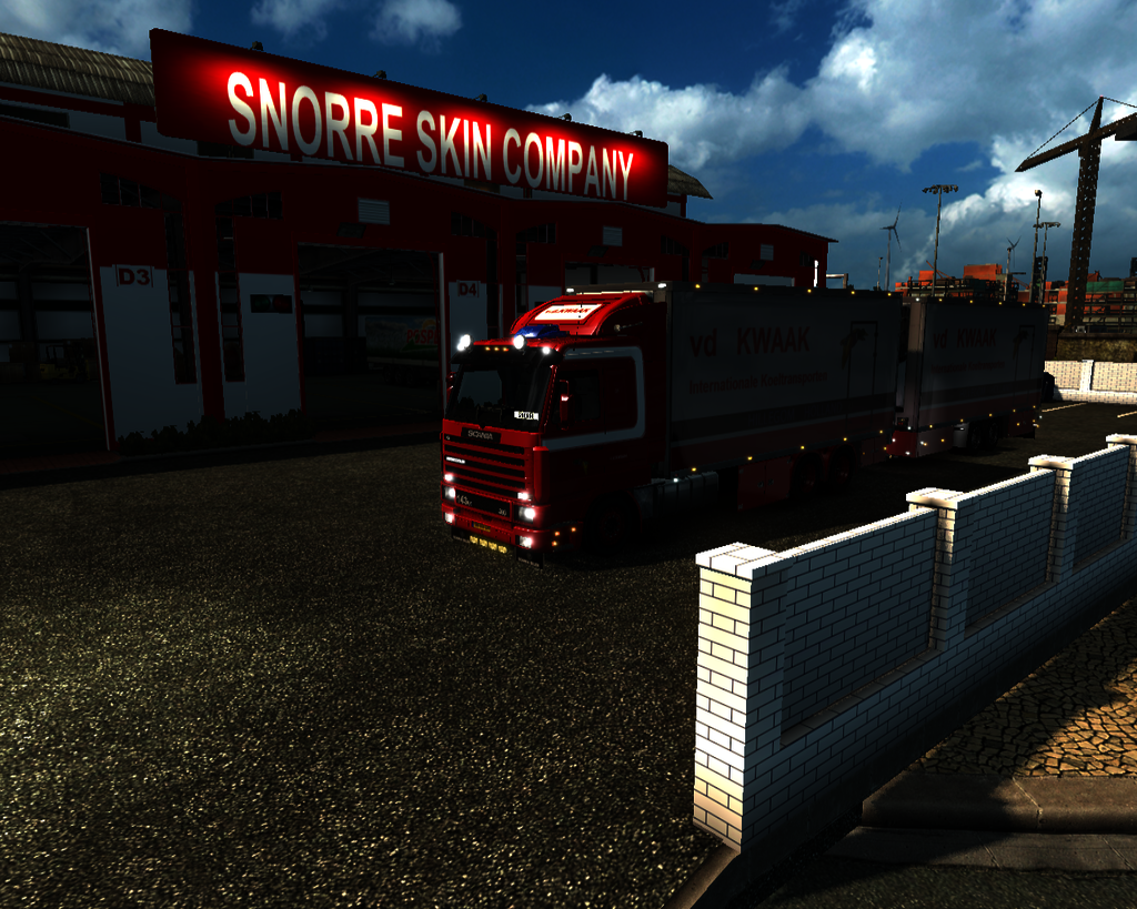 ets2 Scania 143M 6x4 BDF + 2asser Tandem vd Kwaak  - prive skin ets2