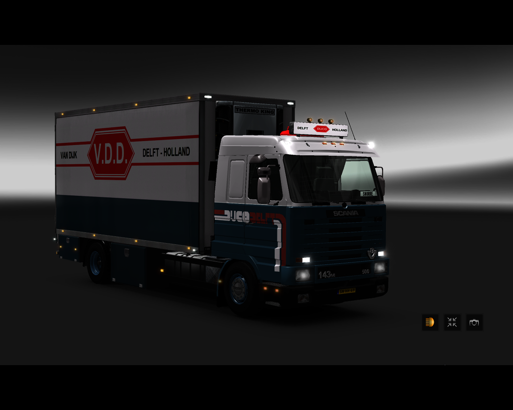 ets2 Scania 143M 500 V8 4x2 bdf van Dijk Delft Hol - prive skin ets2