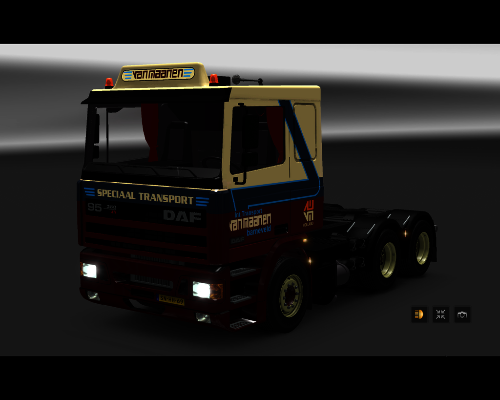 ets2 Daf 95 ati 6x4 lowcab van Maanen Int Transpor - prive skin ets2