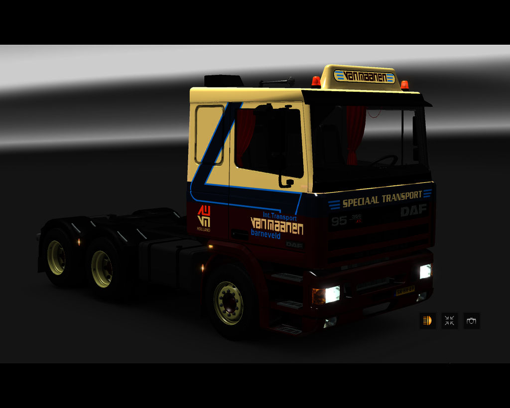 ets2 Daf 95 ati 6x4 lowcab van Maanen Int Transpor - prive skin ets2