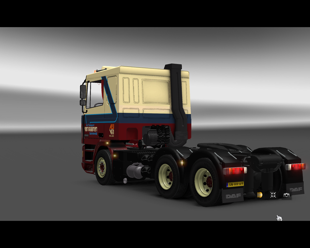 ets2 Daf 95 ati 6x4 lowcab van Maanen Int Transpor prive skin ets2