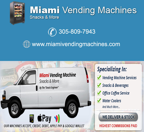 Miami Vending Machines | Call Now  (305) 809-7943 Miami Vending Machines | Call Now  (305) 809-7943 