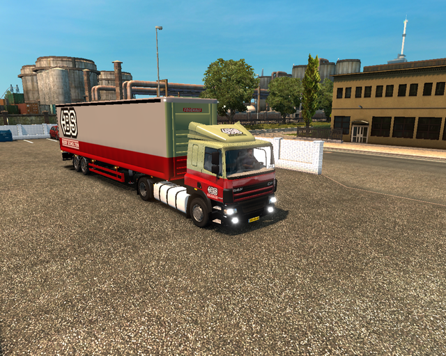 ets2 Daf CF lowcab 4x2 + 2axle Freuhauf Schuifzeil prive skin ets2