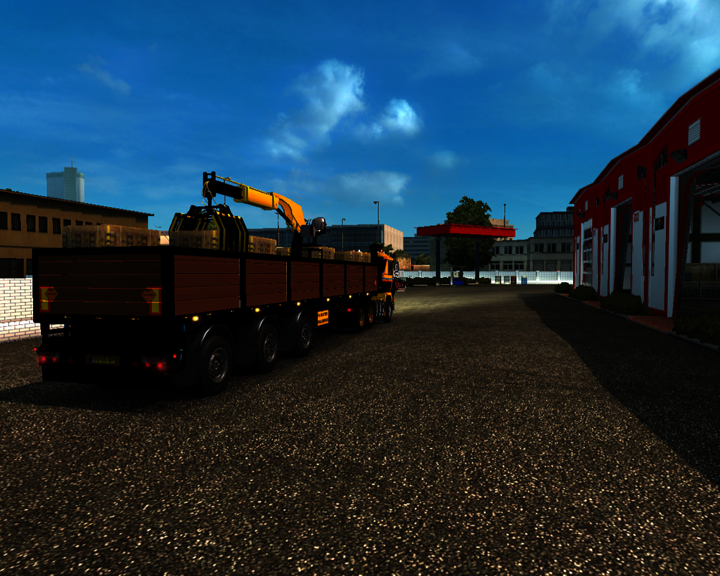 ets2 Volvo F12 6x4 lowcab + Steentrailer Gerben Bu - prive skin ets2