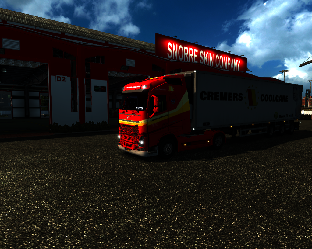 ets2 Volvo Fh 2013 4x2 + van Hool Coolliner Cremer - prive skin ets2