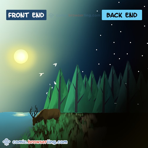 Front End vs Back End - Web Joke Tech Jokes