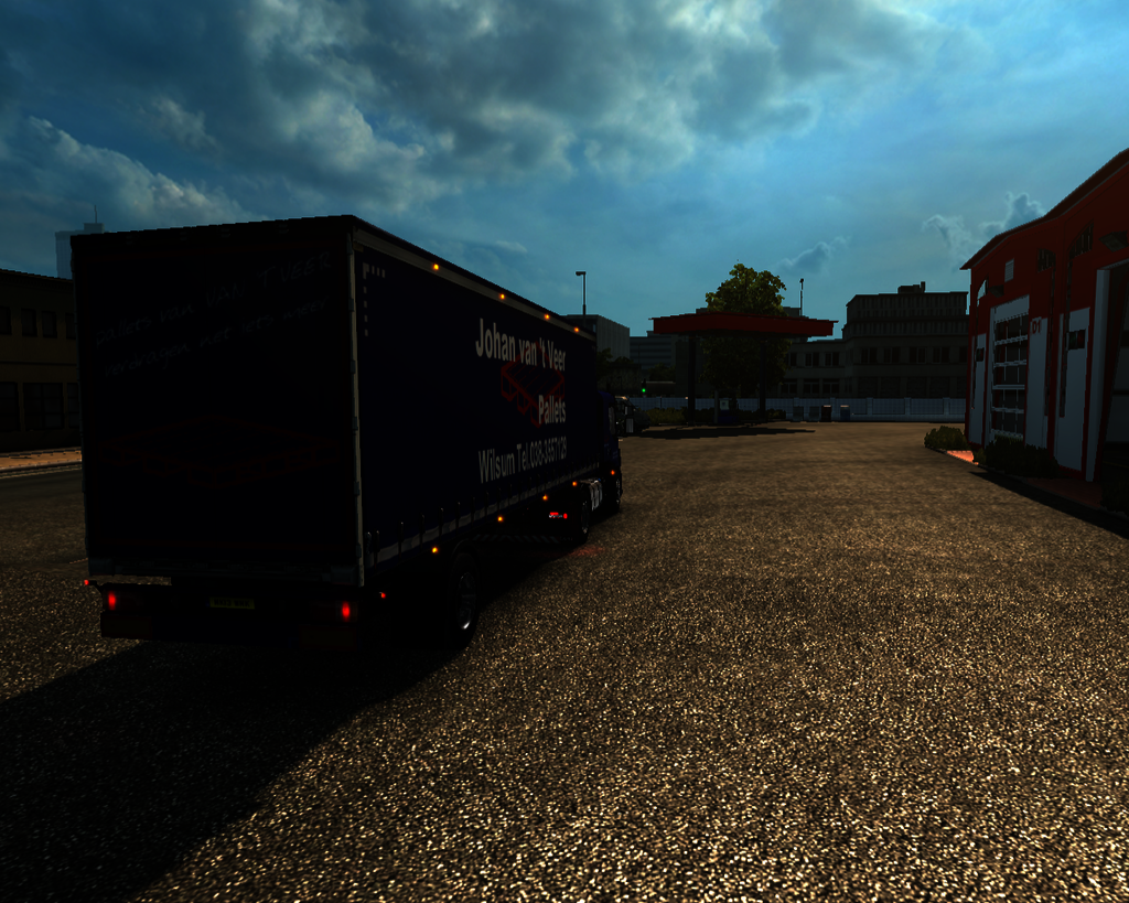 ets2 Volvo VM 4x2 + 1 axle Schuifzeiltrailer Johan - prive skin ets2