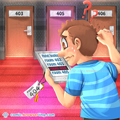 Room 404 Not Found - Web Joke Tech Jokes