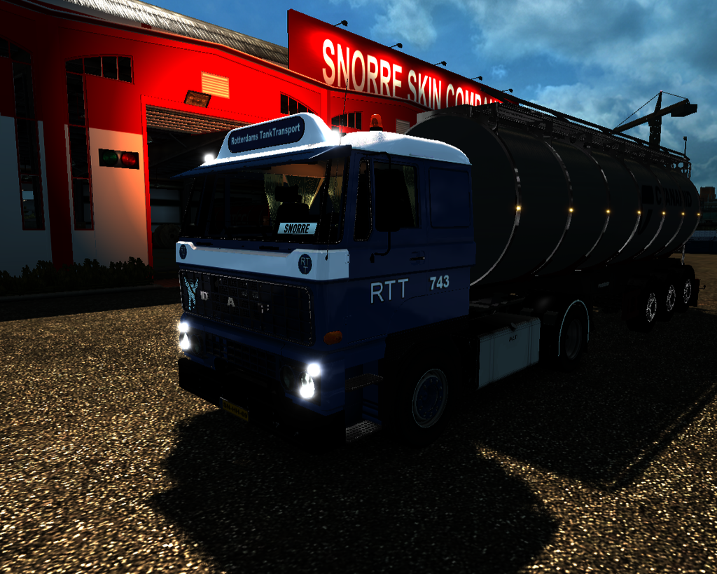 ets2 Daf 2800 4x2 RTT Rotterdam Holland + Tanktrai - prive skin ets2