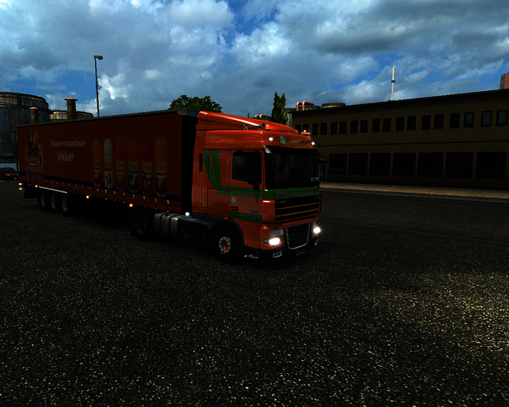 ets2 Daf XF105 4x2 + Krone schuifzeiltrailer K - prive skin ets2