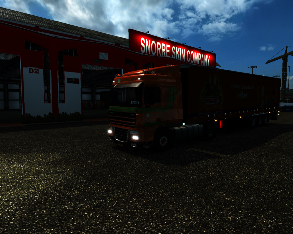 ets2 Daf XF105 4x2 + Krone schuifzeiltrailer K - prive skin ets2