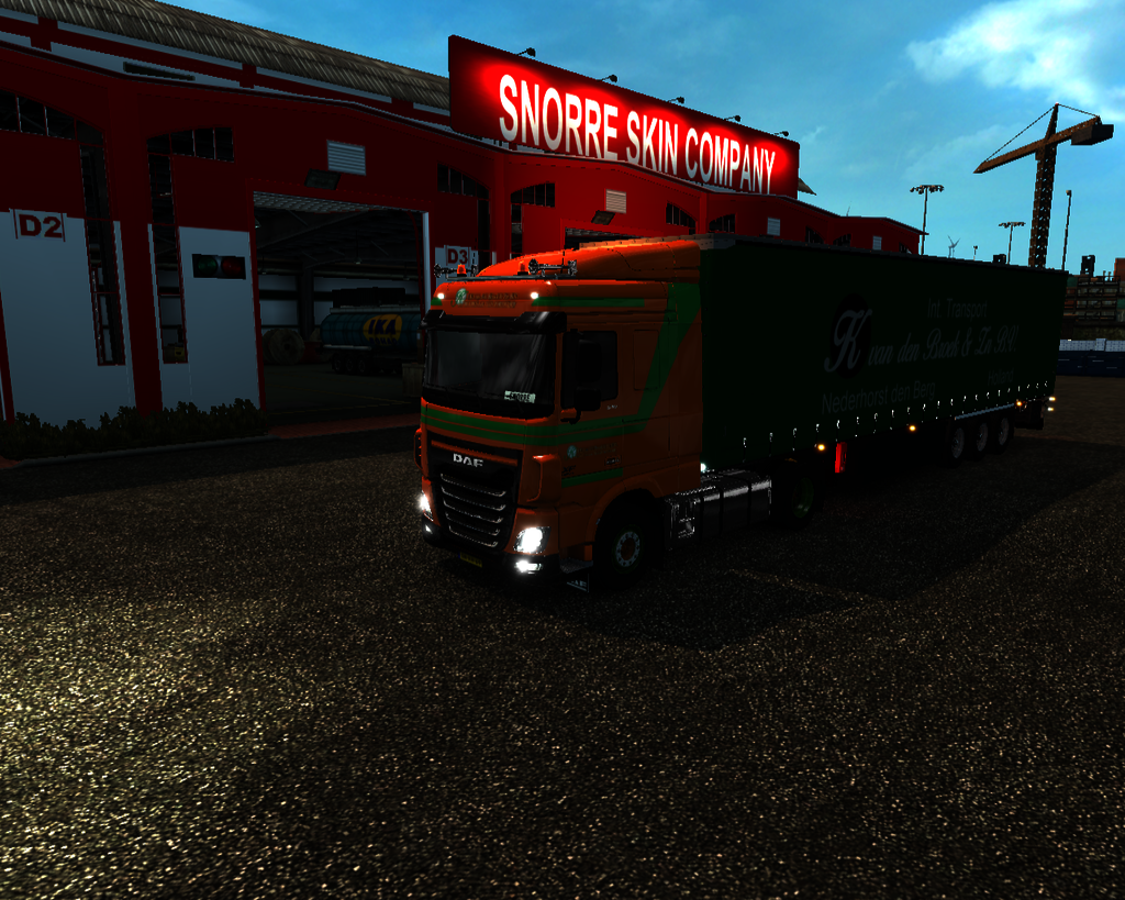 ets2 Daf 116 e6 4x2 + schuifzeiltrailer  K - prive skin ets2