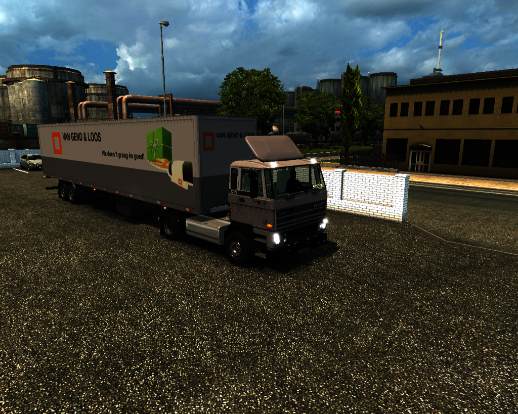 ets2 Daf 3200 4x2 Daycab + 2 asser trailer van Gen - prive skin ets2
