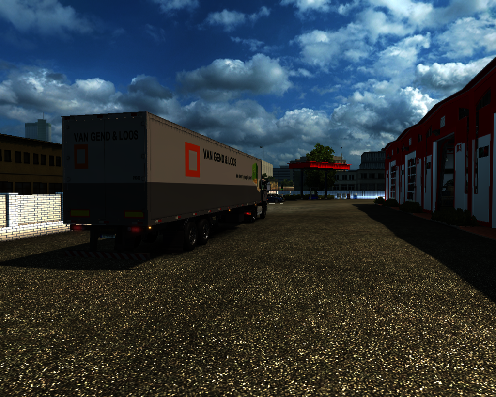 ets2 Daf 3200 4x2 Daycab + 2 asser trailer van Gen - prive skin ets2