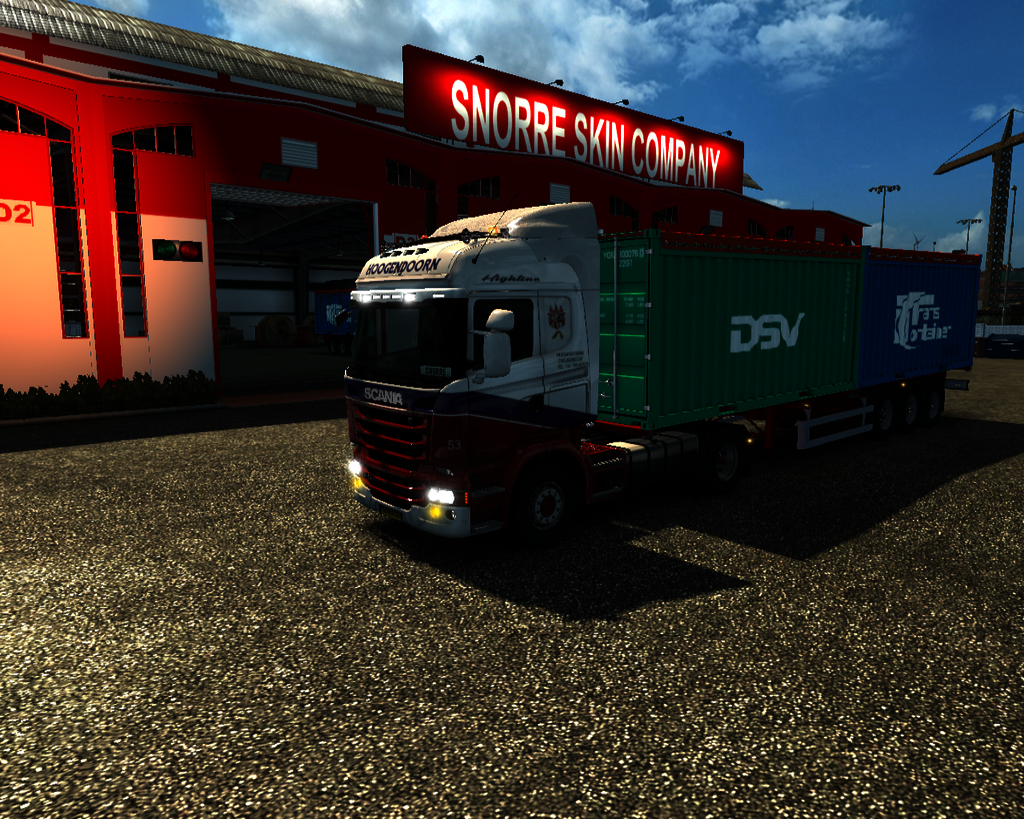 ets2 Scania R420 Highline 4x2 + Container trailer  - prive skin ets2