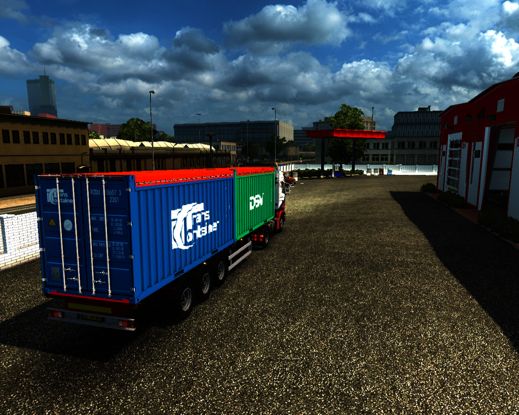 ets2 Scania R420 Highline 4x2 + Container trailer  - prive skin ets2