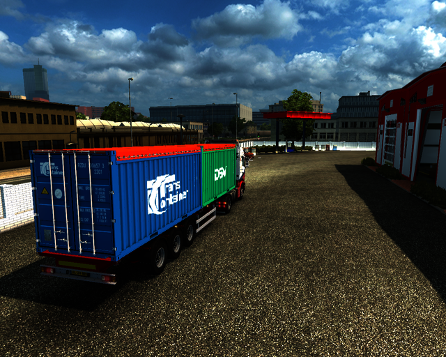 ets2 Scania R420 Highline 4x2 + Container trailer  prive skin ets2