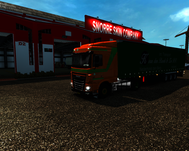 ets2 Daf 116 e6 4x2 + Krone schuifzeiltrailer  K prive skin ets2