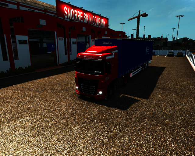 ets2 Daf 116 e6 + Fruehauf zeiltrailer Duineveld T prive skin ets2