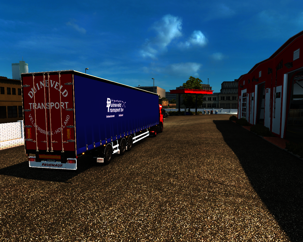 ets2 Daf 116 e6 + Fruehauf zeiltrailer Duineveld T - prive skin ets2