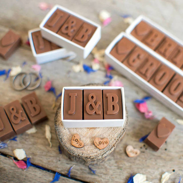 Personalised Chocolate Wedding Favours Chocolate Wedding