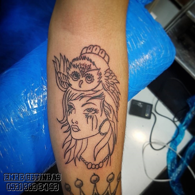 owl girl tattoo dovmeneredeyapilir dÃ¶vme yaptÄ±rmak istiyorum