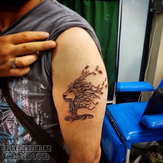 tree lion tattoo dovmeneredeyapilir dÃ¶vme yaptÄ±rmak istiyorum