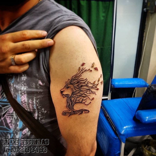 tree lion tattoo dovmeneredeyapilir dövme yaptırmak istiyorum