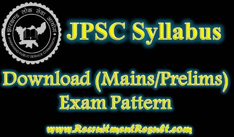 JPSC Syllabus Recruitment Result