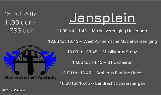 R.Th.B.Vriezen 20170715 002 Arnhems Fanfare Orkest, Internationaal Muziek Feest Arnhem, zaterdag15juli2017