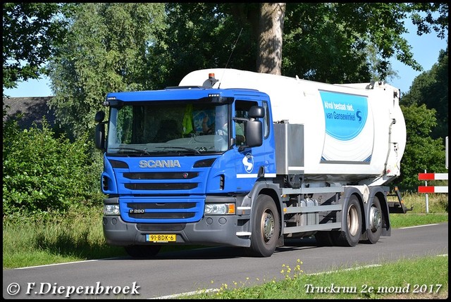 91-BDK-6 Scania P280 van Ganzewinkel-BorderMaker Truckrun 2e mond 2017