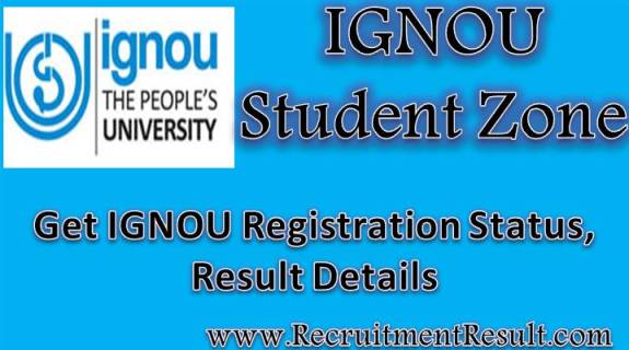 IGNOU Student Zone Recruitment Result