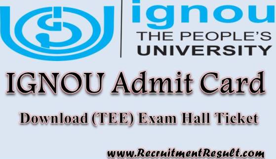 IGNOU Admit Card Recruitment Result