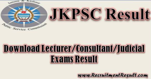 JKPSC Result Recruitment Result