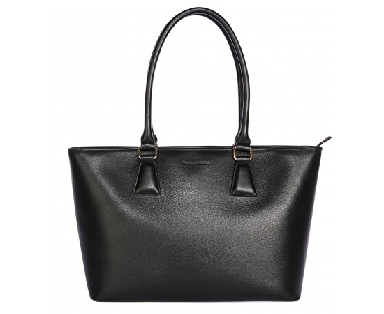 Grainy 15 Inch Tote Leather Laptop Bags for Women
