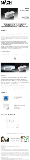 AARHUS Product Info eBay - Mach Bath
