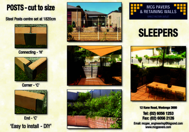 Concrete Sleepers And Pavers Wodonga MCG Pavers & Retaining Walls