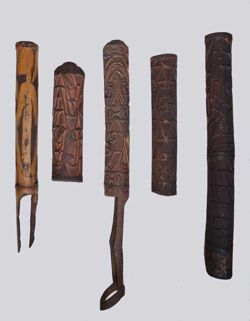 asmat-horns-trumpets-fu-bamboo 6754785309 o melanesische kunst