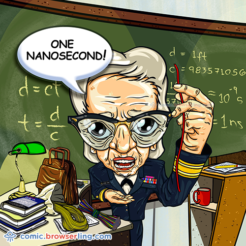 Grace Hopper - Web Joke Computer Scientist Comic