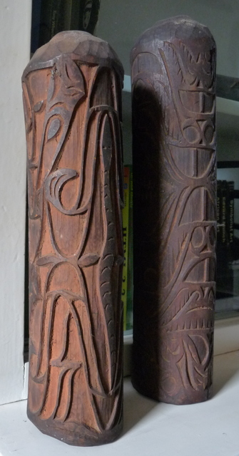 northwest-asmat-papua-bamboo-horns-trumpets-fu 799 melanesische kunst