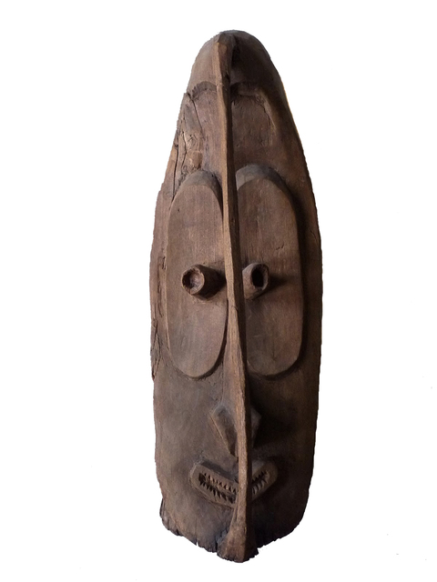 sepik-spirit-head-with-two-birds-collected-mid-six melanesische kunst