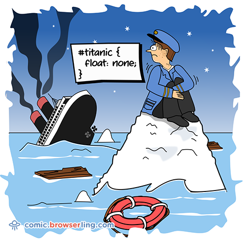 Titanic - Web Joke CSS Puns and CSS Jokes